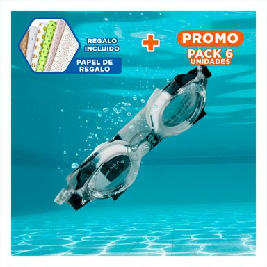 PACK6 GAFAS DE AGUA NEGRO Y BLANCO PARA NINOS USO DIARIO Y+PAPEL REGALO