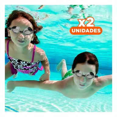 PACK2 LENTES DE AGUA NEGRO Y BLANCO PARA NINOS AJUSTABLES Y+REGALO STICKER