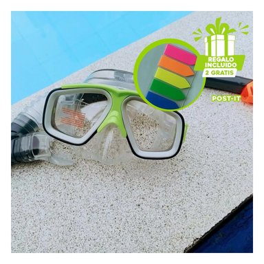 PACK4 LENTES SEGUROS EN COLOR VERDE Y+BANDERITAS ADHESIVAS