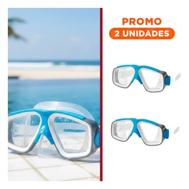 PACK2 VISOR CELESTE PARA NINOS CON ESTRUCTURA FLEXIBLE Y LENTES CLARAS