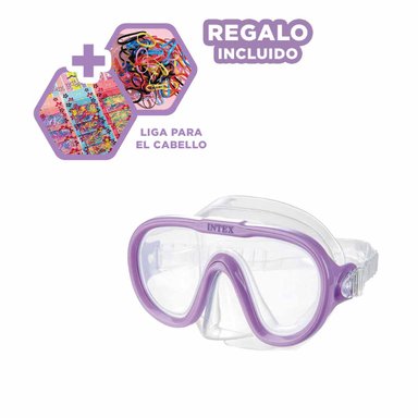 PACK2 GAFAS IMPERMEABLE EN COLOR LILA Y+LIGAS DE REGALO