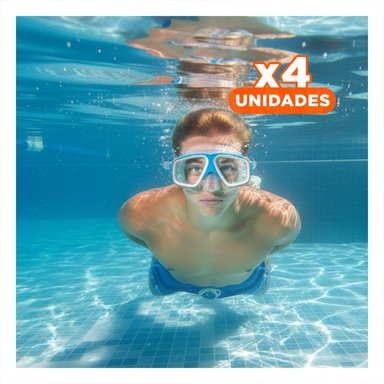 PACK4 LENTES DE AGUA CELESTE PARA NINOS CON AJUSTE COMODO Y ESTRUCTURA SEGURA