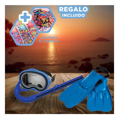 PACK4 PACK IMPERMEABLE PARA NADADORES AZUL Y+LIGAS DE REGALO