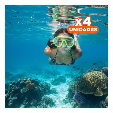 PACK4 VISOR DE NATACION VERDE COMODOS Y PERFECTOS PARA JUEGOS ACUATICOS