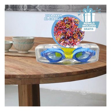 PACK2 GAFAS IMPERMEABLE DE MULTICOLOR Y+LIGAS DE REGALO