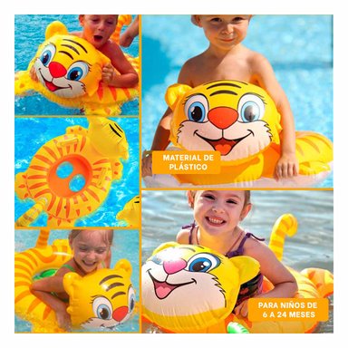 PACK5 FLOTADOR DIVERTIDO DE BEBES PARA VERANO DE TIGRE - 3