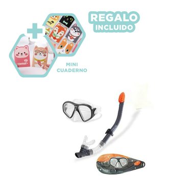 PACK3 SET PARA NADAR BAJO EL MAR EN NEGRO Y+REGALO AGENDITA