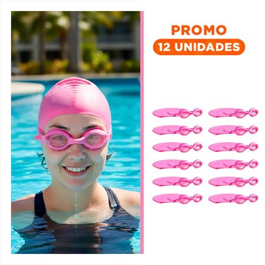 PACK12 JUEGO ROSADO DE NATACION CON LENTES Y GORRO PARA USO EN PISCINA Y+REGALO STICKER