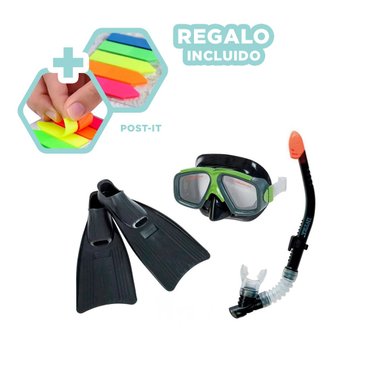 PACK3 SET ESPECIAL DE NADO EN VERDE Y+BANDERITAS ADHESIVAS