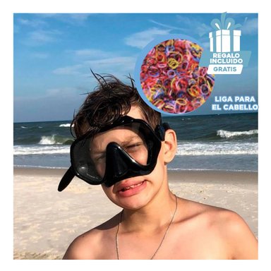 PACK4 GAFA PARA EXPLORACION EN NEGRO Y+LIGAS DE REGALO