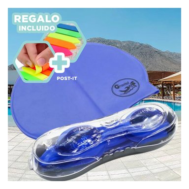 PACK3 LENTES CON DISEÑO EN AZUL Y+BANDERITAS ADHESIVAS