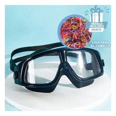 PACK2 GAFA ESPECIAL PARA NADAR EN NEGRO Y+LIGAS DE REGALO