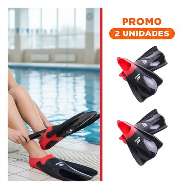 PACK2 ALETA DE ENTRENAMIENTO TALLA S ROJO Y NEGRO CON AJUSTE NATURAL