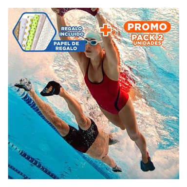 PACK2 CALZADO DEPORTIVO ACUATICO TALLA S ROJO Y NEGRO CON USO DIARIO Y+PAPEL REGALO