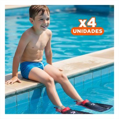 PACK4 ALETA CORTA TALLA XS ROJO Y NEGRO CON DISENO CONTROLADO