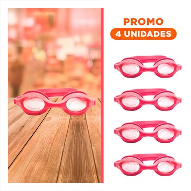 PACK4 VISOR ROSADO PARA NINOS PARA NATACION RECREATIVA Y+REGALO STICKER