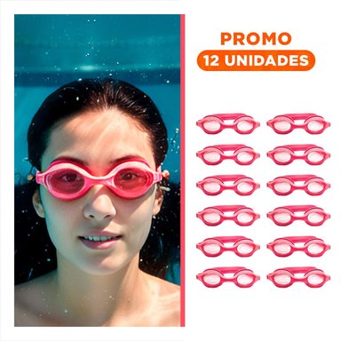 PACK12 GAFAS INFANTILES ROSADO PARA NINOS PARA NATACION CONTINUA Y+REGALO STICKER