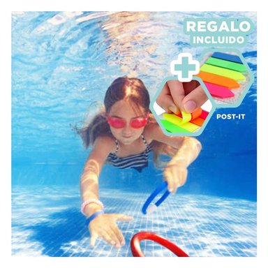 PACK2 LENTE SEGURO EN COLOR ROSADO Y+BANDERITAS ADHESIVAS