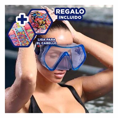 PACK6 GAFAS ESPECIALES PARA BUCEAR EN AZUL Y+LIGAS DE REGALO