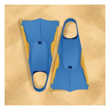 PACK3 ALETAS DE CAUCHO FLEXIBLES PARA BUCEO TALLA 36-38 AZUL
