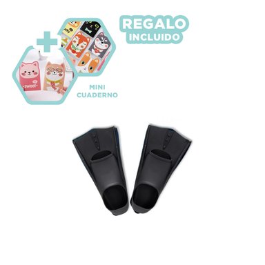 FLIPPERS DE NATACION EN COLOR NEGRO Y+GIFT MINIAGENDA