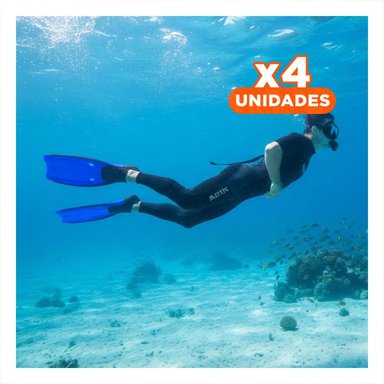 PACK4 CALZADO DE BUCEO TIPO ALETAS PARA MEJOR PROPULSION Y+REGALO STICKER