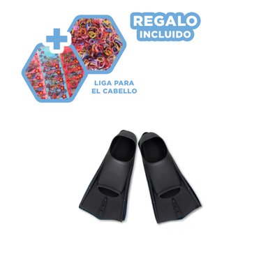 ALETIN PARA BUCEO DE CAUCHO NEGRO Y+REGALO LIGAS PARA PEINAR