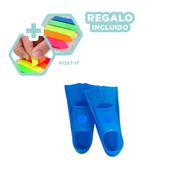 ALETIN RESISTENTE DE BUCEO EN AZUL Y+BANDERITAS ADHESIVAS