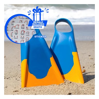 FLIPPERS AJUSTABLES PARA NADAR AZUL Y+REGALO STICKERS