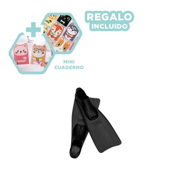 PACK5 ALETAS FLEXIBLES PARA BUCEO NEGRO Y+REGALO AGENDITA