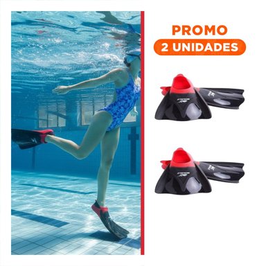 PACK2 ALETA DE ENTRENAMIENTO TALLA M ROJO Y NEGRO CON AJUSTE NATURAL