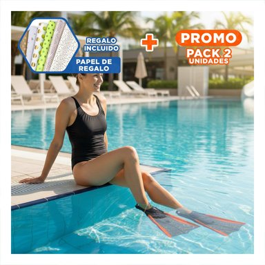 PACK2 ELEMENTO ACUATICO ORCA CON ALETAS DE CAUCHO SEGURO Y+PAPEL REGALO
