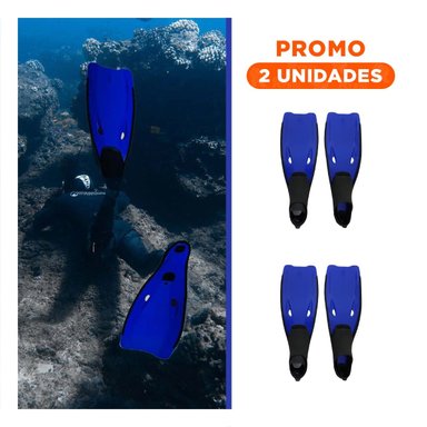PACK2 IMPLEMENTOS DE BUCEO CON ALETAS DE CAUCHO PARA ADULTOS