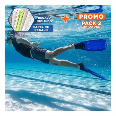 PACK2 ACCESORIOS ACUATICOS CON ALETAS RESISTENTES PARA MAR Y+PAPEL REGALO