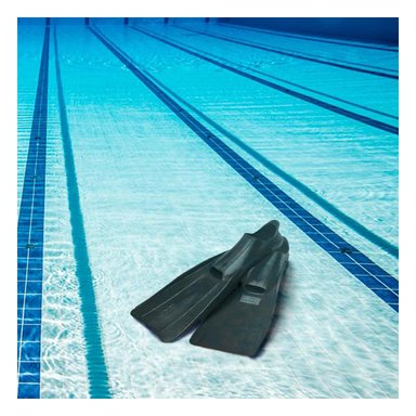 FLIPPERS ELEGANTES PARA BUCEAR NEGRO Y+ENVOLTORIO DE REGALO