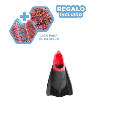 COMPLEMENTO DE NATACION TALLA M ROJO Y NEGRO CON DISENO COMODO Y+REGALO STICKER