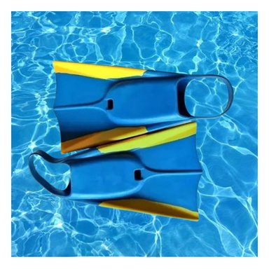 PACK4 ALETAS DE CAUCHO PARA CLASES DE NATACION 39 A 40 AZUL