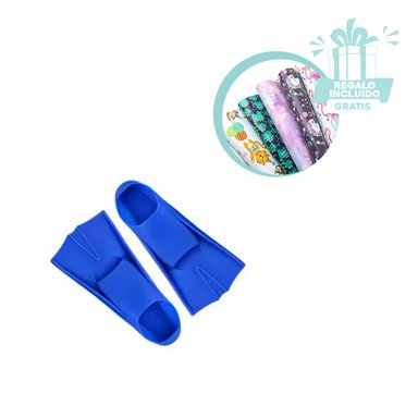 ALETAS ERGONOMICAS PARA BUCEO COLOR AZUL Y+PAPEL DE REGALO