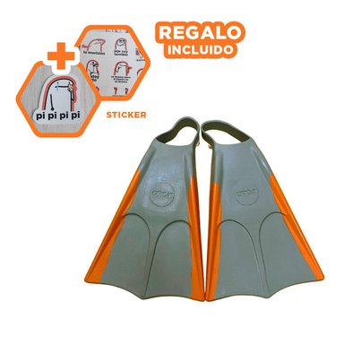 ARTICULO ACUATICO ORCA PARA USO EN PISCINA Y PLAYA PLOMO ANARANJADO Y+REGALO STICKER