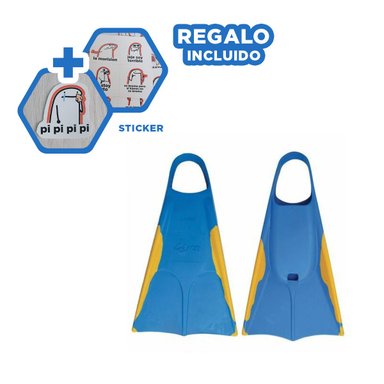 ARTICULO ACUATICO ORCA PARA USO EN PISCINA Y PLAYA AZUL AMARILLO Y+REGALO STICKER