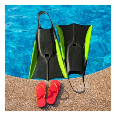 FLIPPERS RESISTENTE EN NEGRO Y VERDE Y+ENVOLTORIO DE REGALO