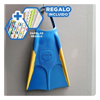 PACK4 ALETAS AJUSTABLES EN AZUL Y AMARILLO Y+PAPEL DE REGALO