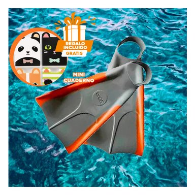 PACK4 ALETAS AJUSTABLE DE NATACION PLOMO Y+PAPEL DE REGALO