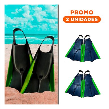 PACK2 DISPOSITIVO ACUATICO ORCA PARA PRACTICA DEPORTIVA NEGRO VERDE