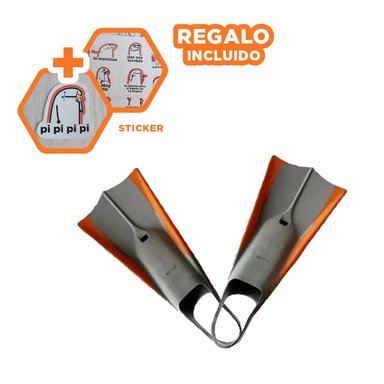 PACK4 ALETAS PARA NADAR DEL 39 AL 40 PLOMO Y+REGALO STICKERS