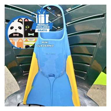 ALETAS FLEXIBLES PARA NADO AZUL Y AMARILLO Y+REGALO AGENDITA