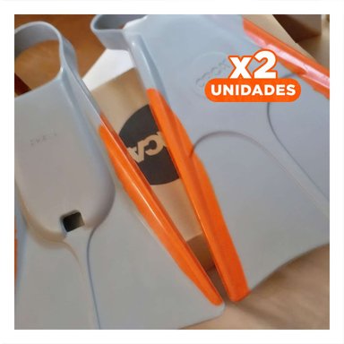 PACK2 EQUIPO DE ENTRENAMIENTO ACUATICO ORCA GRAVITAL PLOMO ANARANJADO Y+REGALO STICKER