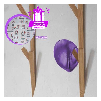 PACK9 GORRO DE NATACION DE COLOR LILA Y+BANDERITAS ADHESIVAS