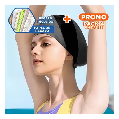 PACK4 GORRO DE SILICONA PARA NATACION RECREATIVA Y CONTINUA Y+PAPEL REGALO