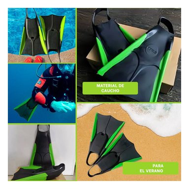 SOLUCION ACUATICA ORCA CON ALETAS DE CAUCHO DURADERO NEGRO VERDE Y+POST IT
